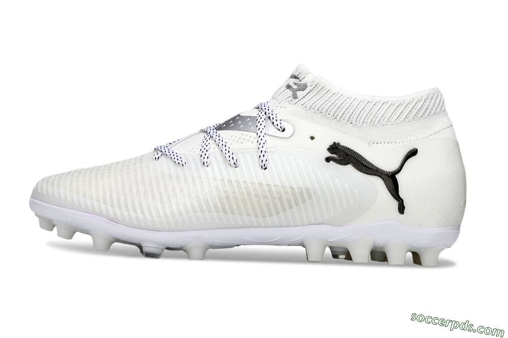 Puma Future 8 Ultimate FG Low-Tops Football Boots - Beige/Silver/Black 2