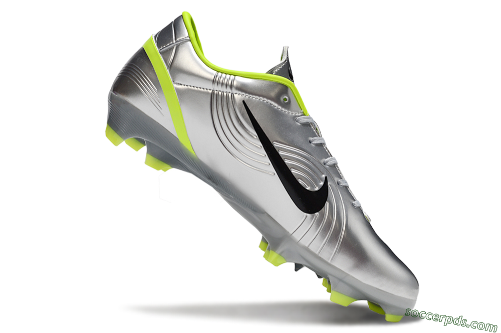 Nike Mercurial Vapor 1 FG Low-Tops Football Boots - Silver/Black/Yellow 4