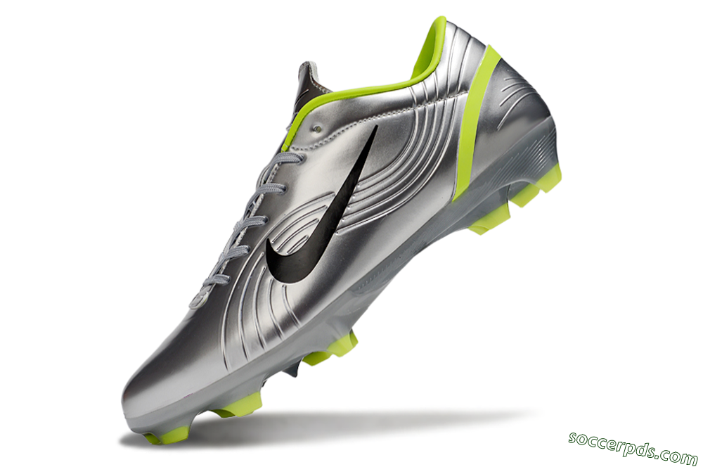 Nike Mercurial Vapor 1 FG Low-Tops Football Boots - Silver/Black/Yellow 5