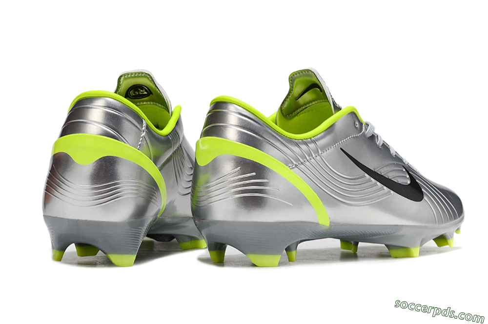 Nike Mercurial Vapor 1 FG Low-Tops Football Boots - Silver/Black/Yellow 6