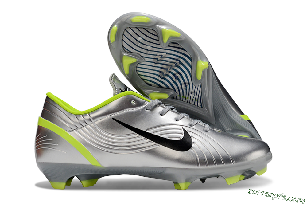 Nike Mercurial Vapor 1 FG Low-Tops Football Boots - Silver/Black/Yellow 1