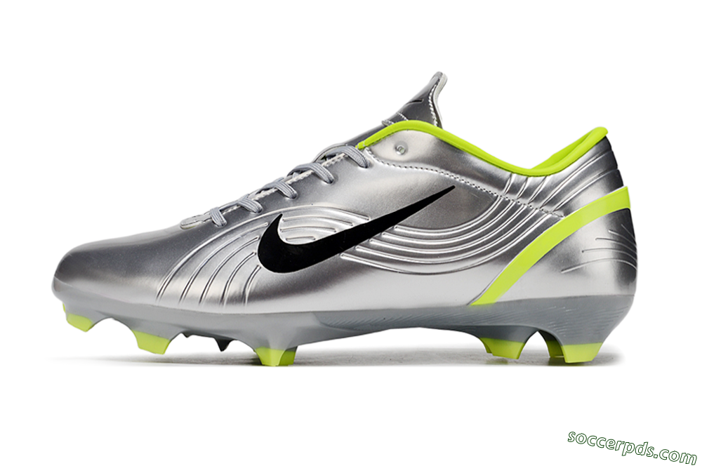 Nike Mercurial Vapor 1 FG Low-Tops Football Boots - Silver/Black/Yellow 2