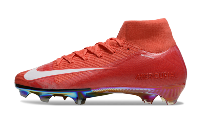 Nike Air Zoom Mercurial Superfly 10 Elite FG High-Tops Football Boots - Red/White/Gold