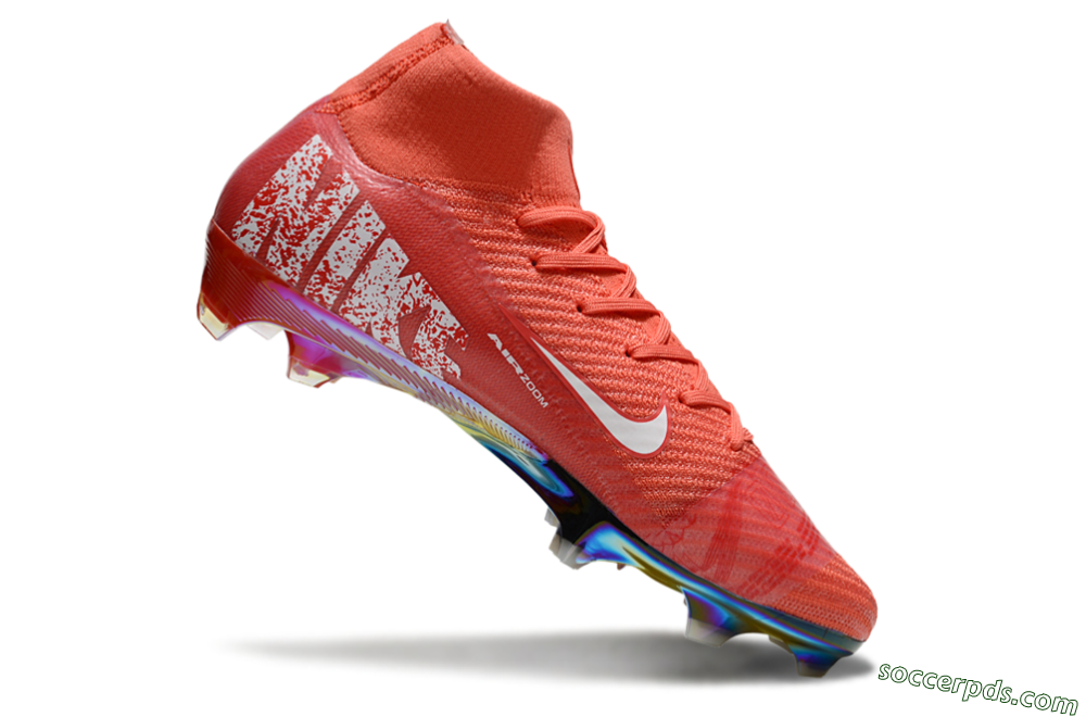 Nike Air Zoom Mercurial Superfly 10 Elite FG High-Tops Football Boots - Red/White/Gold 4