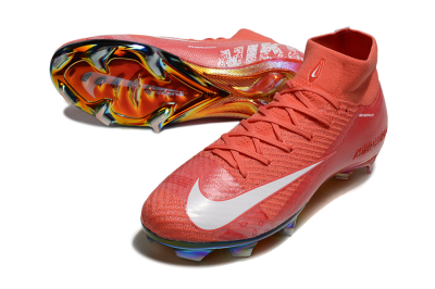 Nike Air Zoom Mercurial Superfly 10 Elite FG High-Tops Football Boots - Red/White/Gold