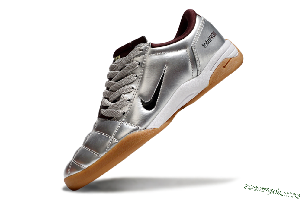 Nike Total 90 II IC Low-Tops Football Shoes - Silver/Black/White 5