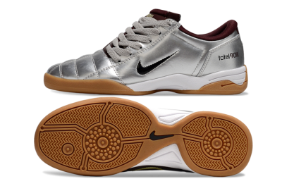 Nike Total 90 II IC Low-Tops Football Shoes - Silver/Black/White