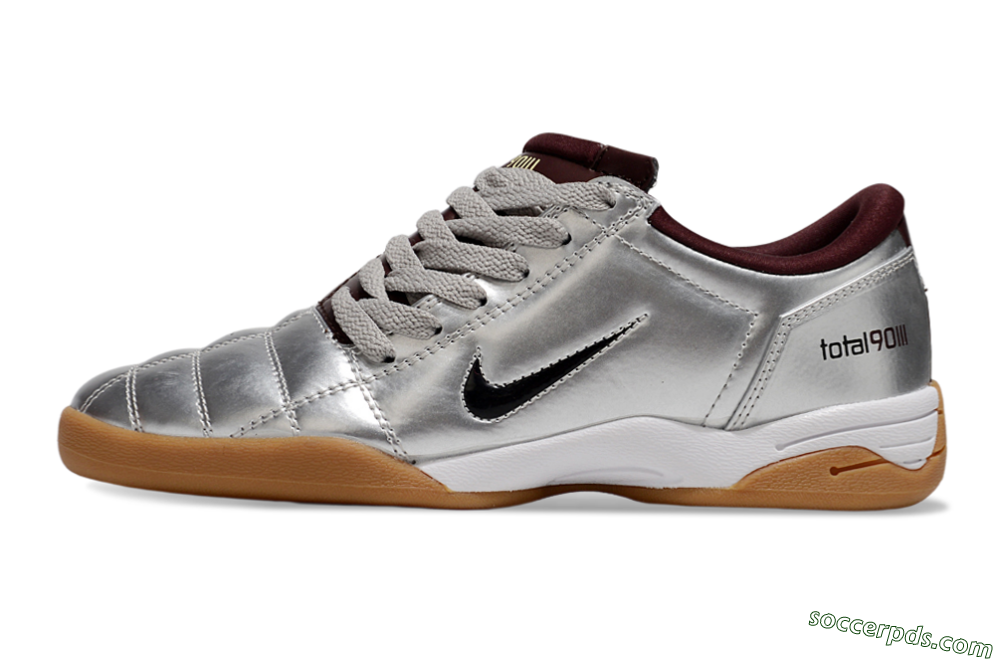 Nike Total 90 II IC Low-Tops Football Shoes - Silver/Black/White 2