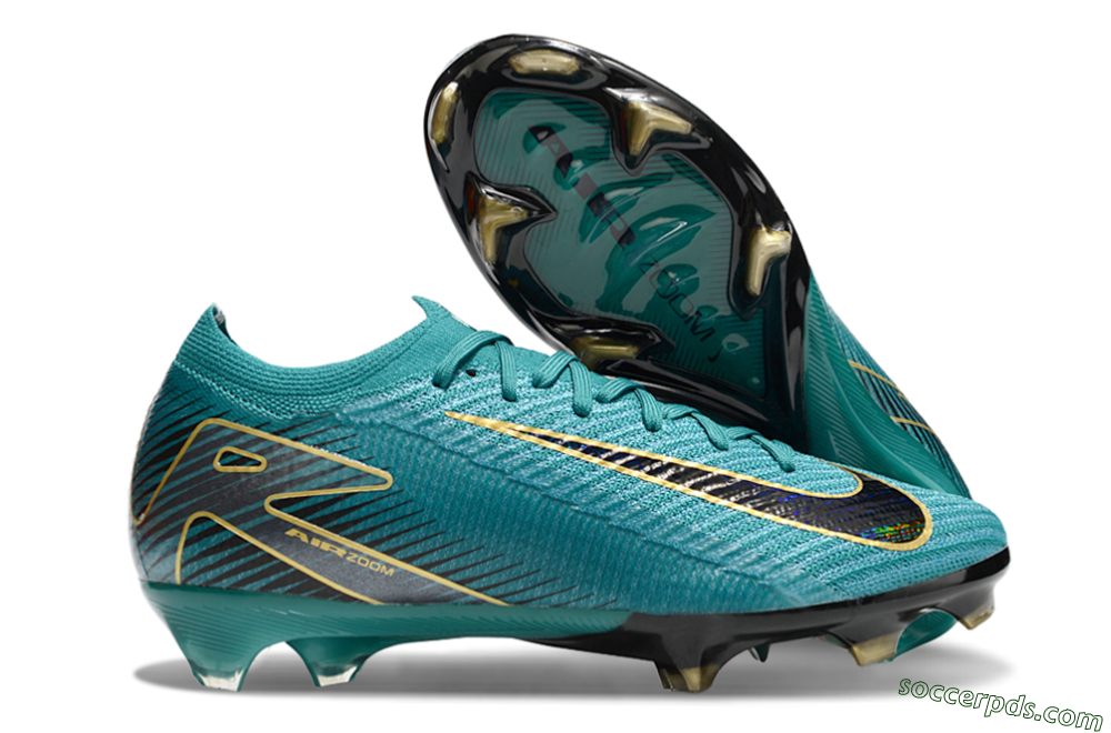 Nike Air Zoom Mercurial Vapor 16 Elite FG Low-Tops Football Boots - Green/Gold/Black 1
