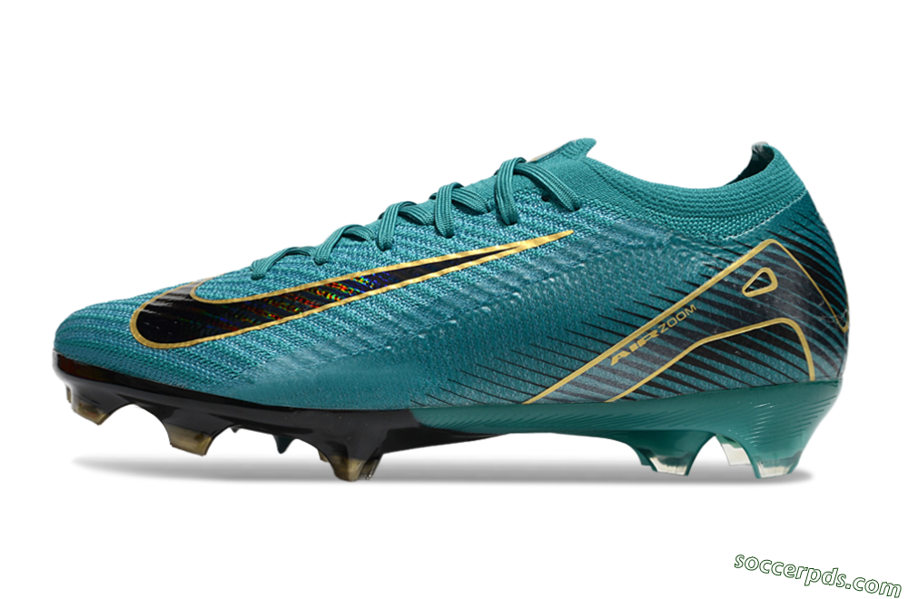 Nike Air Zoom Mercurial Vapor 16 Elite FG Low-Tops Football Boots - Green/Gold/Black 2