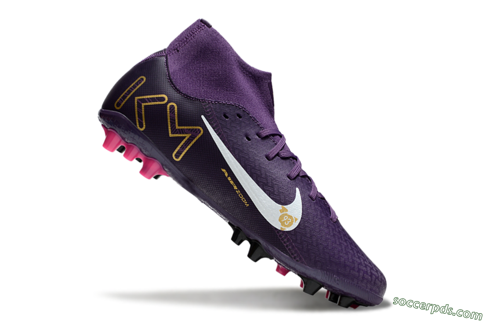 Nike Air Zoom Mercurial Superfly 10 Academy AG High-Tops Football Boots - Purple/White/Gold 4