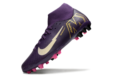 Nike Air Zoom Mercurial Superfly 10 Academy AG High-Tops Football Boots - Purple/White/Gold
