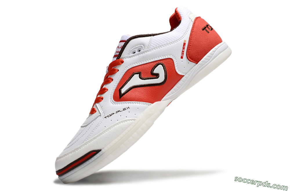 Joma Top Flex IC Low-Tops Football Shoes - White/Red/Black 5