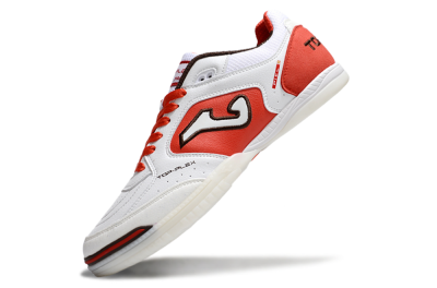 Joma Top Flex IC Low-Tops Football Shoes - White/Red/Black