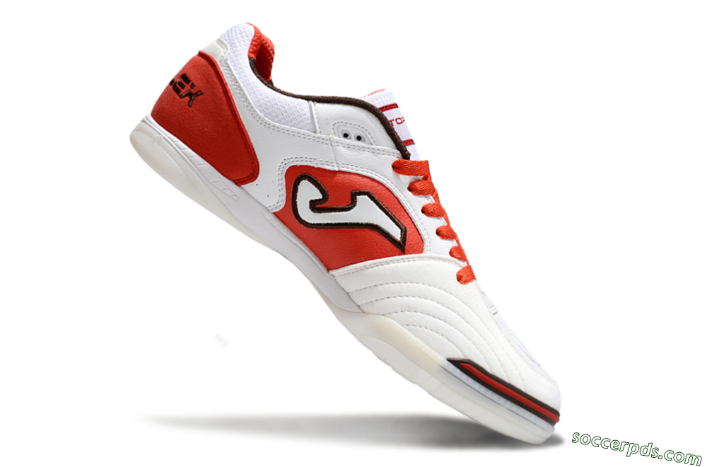 Joma Top Flex IC Low-Tops Football Shoes - White/Red/Black 4