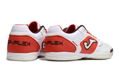 Joma Top Flex IC Low-Tops Football Shoes - White/Red/Black