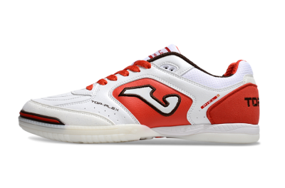 Joma Top Flex IC Low-Tops Football Shoes - White/Red/Black