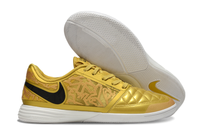 Nike Lunar Gato 2 IC Low-Tops Football Shoes - Gold/Black/White