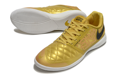 Nike Lunar Gato 2 IC Low-Tops Football Shoes - Gold/Black/White