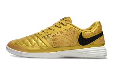 Nike Lunar Gato 2 IC Low-Tops Football Shoes - Gold/Black/White