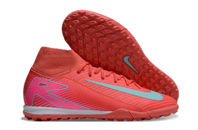 Nike Air Zoom Mercurial Superfly 10 Elite TF High-Tops Football Shoes - Red/Jade/Pink