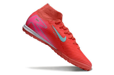 Nike Air Zoom Mercurial Superfly 10 Elite TF High-Tops Football Shoes - Red/Jade/Pink