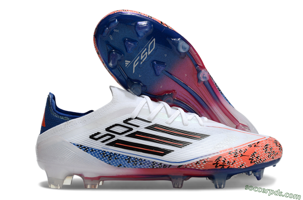 Adidas F50 Elite FG Low-Tops Football Boots - White/Red/Blue 1