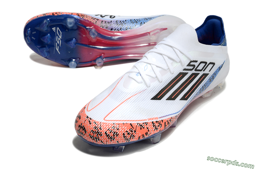 Adidas F50 Elite FG Low-Tops Football Boots - White/Red/Blue 3