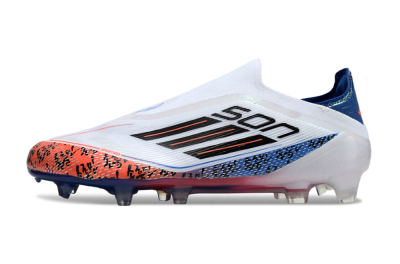 Adidas F50 Elite Laceless FG Low-Tops Football Boots - White/Red/Blue