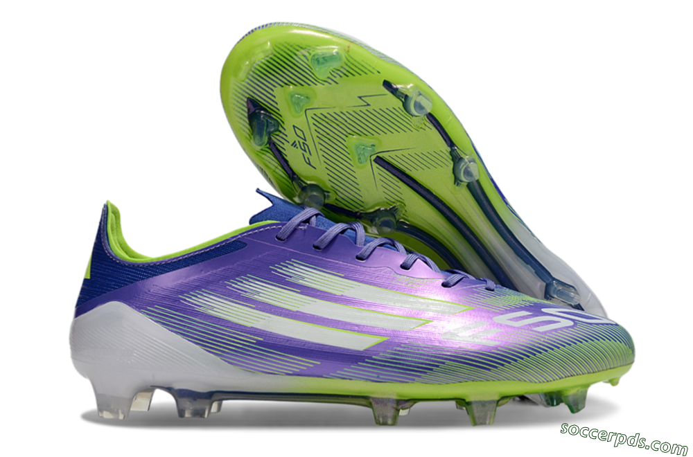 Adidas F50 Elite FG Low-Tops Football Boots - Purple/Yellow/White 1