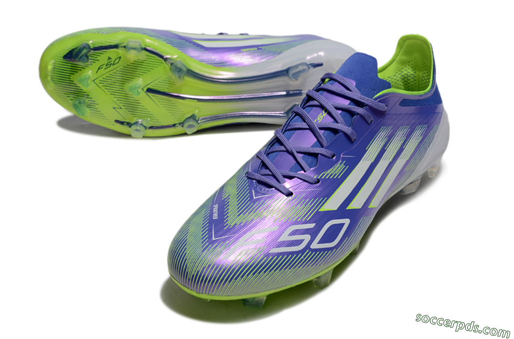 Adidas F50 Elite FG Low-Tops Football Boots - Purple/Yellow/White 3
