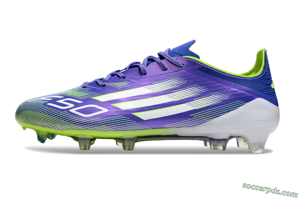 Adidas F50 Elite FG Low-Tops Football Boots - Purple/Yellow/White 2
