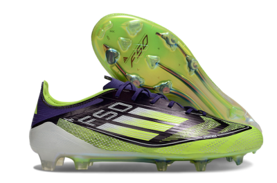 Adidas F50 Elite FG Low-Tops Football Boots - Purple/Yellow/White