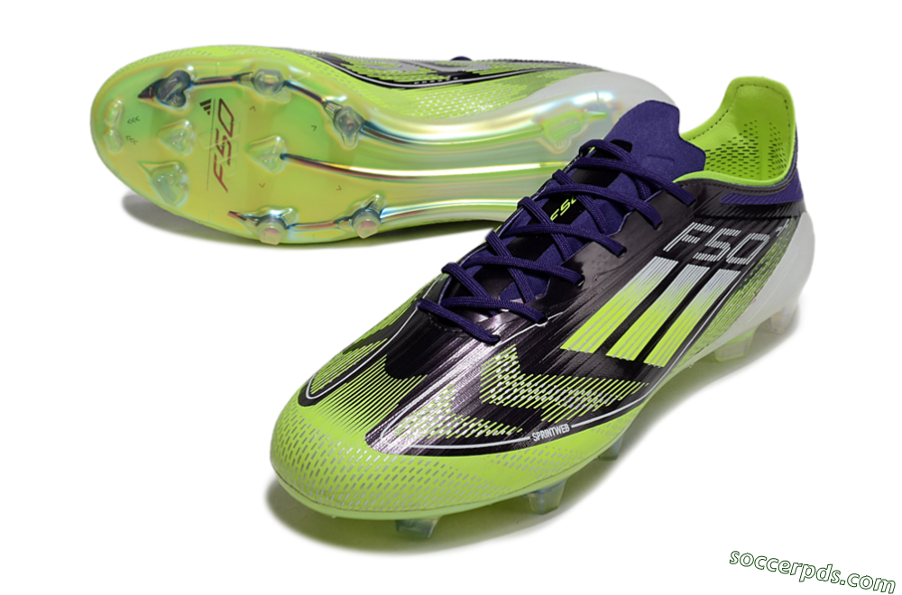 Adidas F50 Elite FG Low-Tops Football Boots - Purple/Yellow/White 3