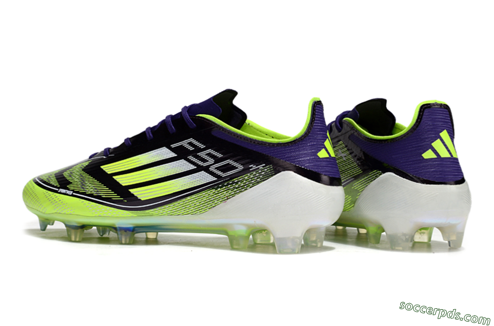 Adidas F50 Elite FG Low-Tops Football Boots - Purple/Yellow/White 6