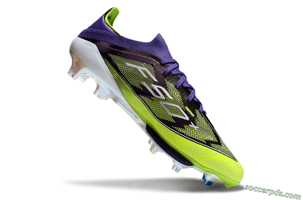Adidas F50+ Elite Lightstrike Pro FG Low-Tops Football Boots - Purple/Yellow/White 4