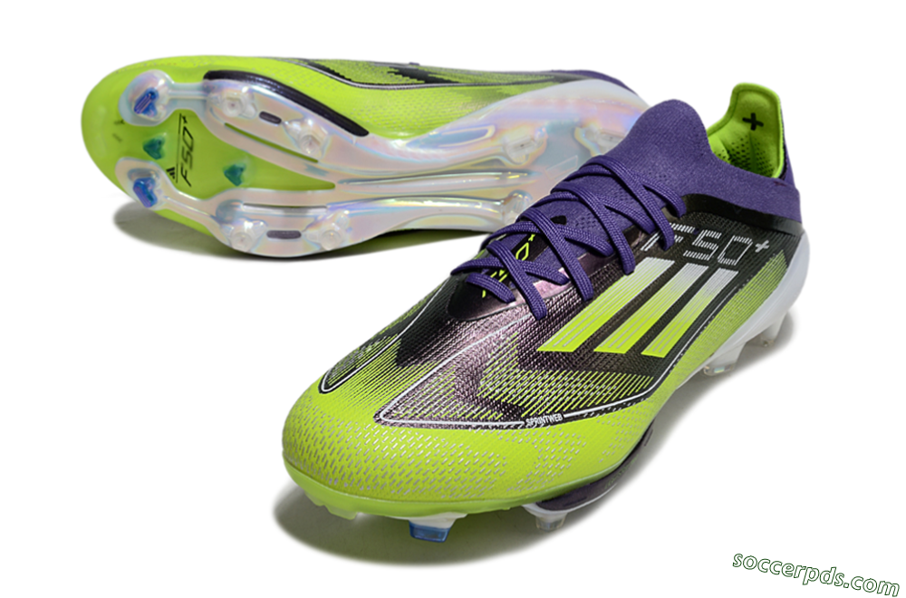 Adidas F50+ Elite Lightstrike Pro FG Low-Tops Football Boots - Purple/Yellow/White 3