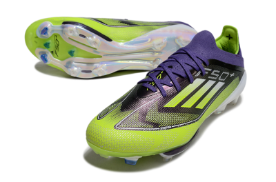 Adidas F50+ Elite Lightstrike Pro FG Low-Tops Football Boots - Purple/Yellow/White