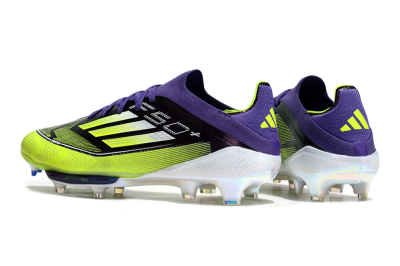Adidas F50+ Elite Lightstrike Pro FG Low-Tops Football Boots - Purple/Yellow/White