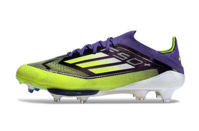 Adidas F50+ Elite Lightstrike Pro FG Low-Tops Football Boots - Purple/Yellow/White