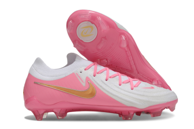 Nike Phantom GX Elite FG Low-Tops Football Boots - White/Pink/Gold