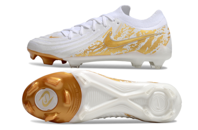 Nike Phantom GX Elite FG Low-Tops Football Boots - White/Gold