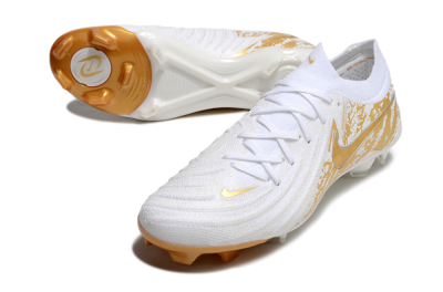 Nike Phantom GX Elite FG Low-Tops Football Boots - White/Gold