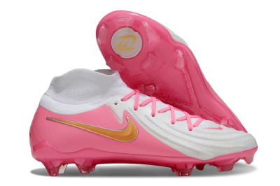 Nike Phantom Luna Elite NU FG High-Tops Football Boots - White/Pink/Gold
