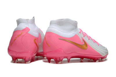 Nike Phantom Luna Elite NU FG High-Tops Football Boots - White/Pink/Gold