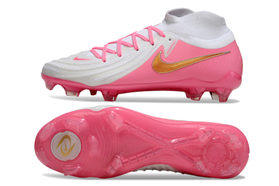 Nike Phantom Luna Elite NU FG High-Tops Football Boots - White/Pink/Gold