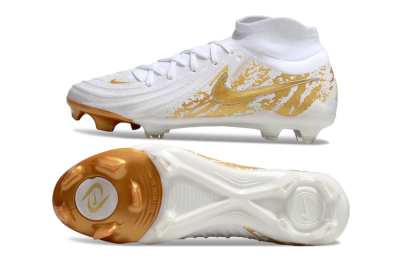 Nike Phantom Luna Elite NU FG High-Tops Football Boots - White/Gold