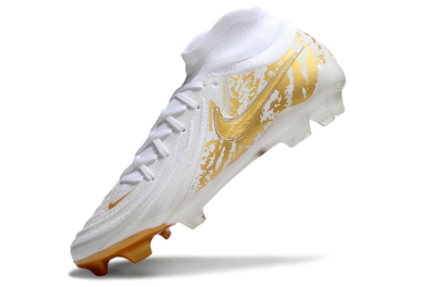 Nike Phantom Luna Elite NU FG High-Tops Football Boots - White/Gold