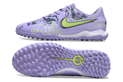 Nike Tiempo Legend 10 Academy TF Low-Tops Football Shoes - Purple/Yellow/White