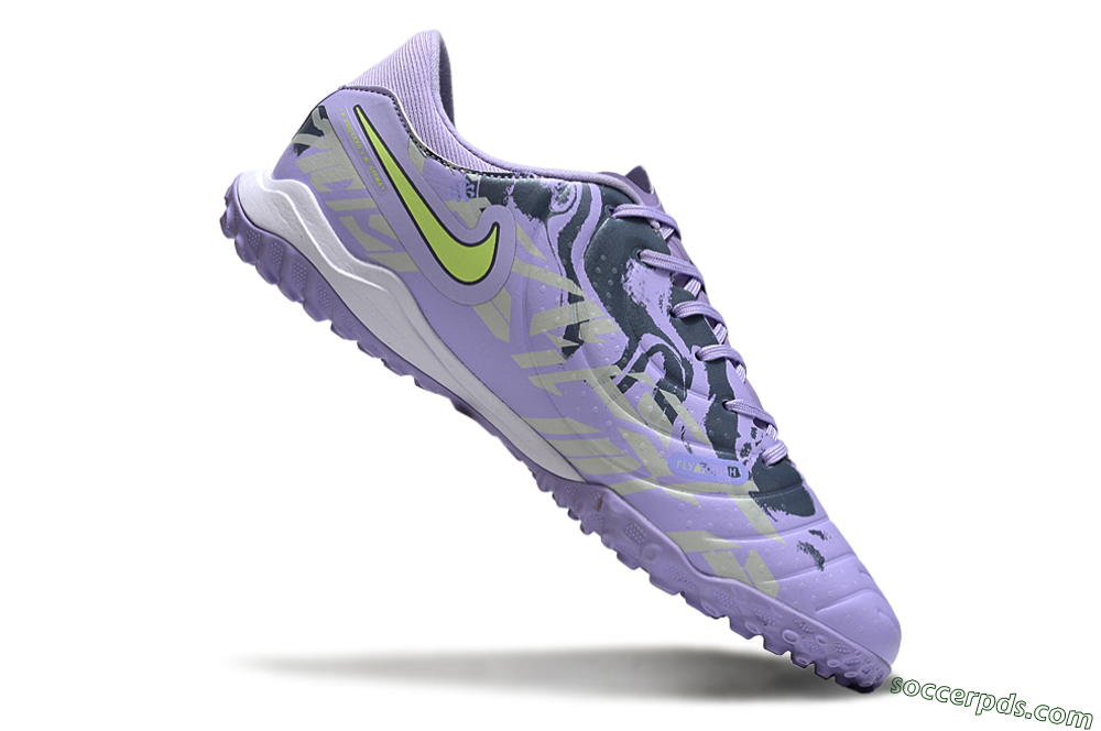 Nike Tiempo Legend 10 Academy TF Low-Tops Football Shoes - Purple/Yellow/White 4